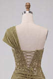 Vestido Curto de Boas-Vindas, Corseto Transparente Transparente de Um Ombro e Renda nas Costas