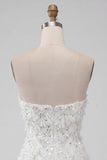 Vestido Bodycon Bodycon Downheart Ivory Sweetheart com lantejoulas