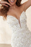 Vestido Bodycon Bodycon Downheart Ivory Sweetheart com lantejoulas
