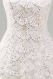 Vestido curto de regresso a casa, decote quadrado, linha quadrada em marfim, com lantejoulas