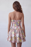 Vestido Curto Curto de Regresso a Casa Floral em camadas cor-de-rosa brilhante Honeyheart A-Line com Lantejoulas