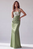 Vestido Formal Formal Verde Merimaid Floral Floral Halter Franzido