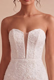 Vestido de duche de noiva Sweetheart White Floral Bodycon