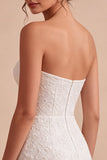 Vestido de duche de noiva Sweetheart White Floral Bodycon