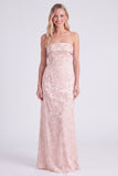 Vestido longo de dama de honor floral sem alças Sage