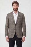 Blazer masculino de lapela com entalhe de café
