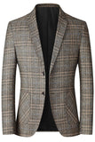 Blazer masculino de lapela com entalhe de café