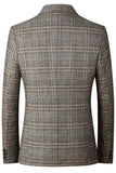 Blazer masculino de lapela com entalhe de café