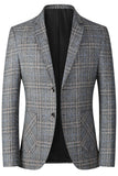 Blazer masculino de lapela com entalhe de café