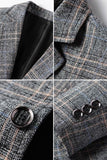 Blazer masculino de lapela com entalhe de café