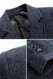 Jaqueta Blazer de Baile de Baile de Finalistas com Lapela Azul-Marinho com Escotadura