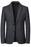 Jaqueta Blazer de Baile de Baile de Finalistas com Lapela Azul-Marinho com Escotadura