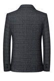 Jaqueta Blazer de Baile de Baile de Finalistas com Lapela Azul-Marinho com Escotadura