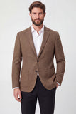 Blazer de baile de finalistas castanho castanho com um só peito