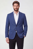 Blazer Azul de Homem com Lapela de Entalhe Simples