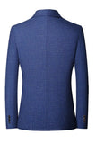 Blazer Azul de Homem com Lapela de Entalhe Simples