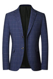 Blazer Azul de Homem com Lapela de Entalhe Simples