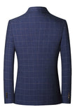 Blazer Azul de Homem com Lapela de Entalhe Simples
