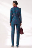 Fatos de lapela Jacquard Peak Azul Escuro