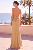 Blush Decote Halter Lantejoulas Bordado Vestido Formal Longo Sereia Franzido