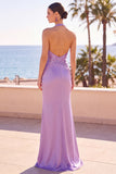 Blush Decote Halter Lantejoulas Bordado Vestido Formal Longo Sereia Franzido