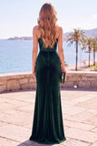 Veludo Borgonha, lantejoulas, gola alta, bainha franzida, vestido formal comprido com fenda