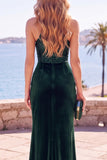 Veludo Borgonha, lantejoulas, gola alta, bainha franzida, vestido formal comprido com fenda