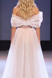 Vestido de concurso Maxi com lantejoulas assimétrico com ombros descobertos, lantejoulas