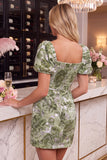 Vestido Curto de Boas-Vindas, Bodycon Flor Vermelha Preta Vermelho