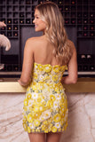 Vestido Mini de Regresso a Casa Bodycon Brushed Brush, Rosa Aplicada e Floral