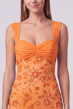 Vestido Curto de Boas-Vindas, Bodycon Floral Franzido, Azul Celeste, com Lantejoulas