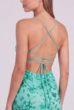 Vestido curto de regresso a casa, vestido curto com lantejoulas cor-de-rosa floral bodycon, lantejoulas e renda nas costas