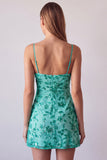 Vestido Curto de Homecoming com alças finas em fúcsia com alças finas, bodycon com missangas