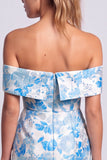 Vestido Curto de Boas-Vindas Verde, Bodycon Estampado Floral, Sem Alças