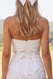 Vestido Curto de Chá de Noiva Curto Curto de Panela Bodycon em Marfim em Marfim, Renda Embaraçada, Floral e Franzido, Curto de Chá de Noiva