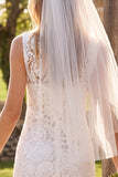 Vestido de duche de noiva midi floral com decote barco em renda em marfim