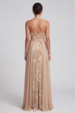 Vestido de mãe da noiva com decote de veludo champanhe Jacquard com franzido longo e faixa