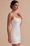 Vestido Pequeno Branco Pequeno Bodycon Jacquard Bodycon Floral