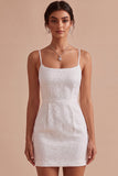 Vestido Pequeno Branco Pequeno Bodycon Jacquard Bodycon Floral