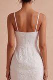 Vestido Pequeno Branco Pequeno Bodycon Jacquard Bodycon Floral