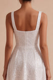 Vestidinho Mini Branco Mini Branco de Lantejoulas Brilhantes