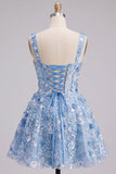 Vestido Curto Curto de Regresso a Casa A-Line A-Line Sweetheart com Lantejoulas