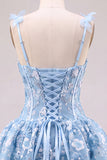 Vestido Curto de Regresso a Casa Corselado Corset Linha A cor-de-rosa com flores