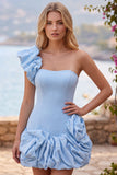 Espresso Vestido Curto Pérola Com Folhos e Vestido de Finalistas Espresso com Bainha Folhosa