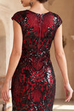 Vestido Flapper dos anos 1920 com mangas vintage vintage pretas com franjas, lantejoulas