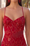 Vestido Curto de Regresso a Casa com Alças Finas Bodycon Damasco e Lantejoulas