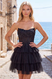 Vestido de regresso a casa, Espartilho Fúcsia Linha A, sem alças, em camadas, com apliques de renda