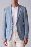 Blazer de lapela azul poeirenta com bolsos