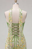 Vestido de Regresso a Casa com Espartilho Bodycon Bodycon Sweetheart Corset, Lantejoulas, com lenço no pescoço
