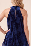 Vestido Formal Maxi de veludo A-Line A-Line A-Line Maxi Formal com Folhos